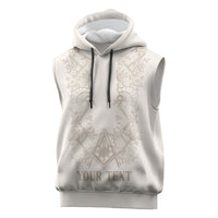 Personalised Filipino Freemasonry Sleeveless Hoodie Masonic Barong Tagalog Inspired Black