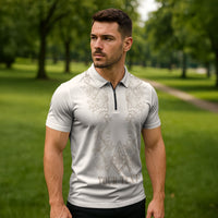 Personalised Filipino Freemasonry Zipper Polo Shirt Masonic Barong Tagalog Inspired Black