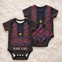 Personalised Philippines Barong Tagalog Freemasonry Baby Onesie Filipino Masonic Polynesian Pattern