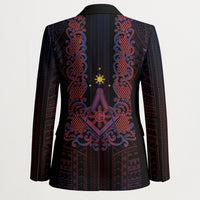 Personalised Philippines Barong Tagalog Freemasonry Blazer Filipino Masonic Polynesian Pattern