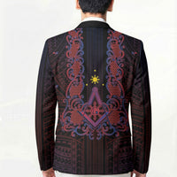Personalised Philippines Barong Tagalog Freemasonry Blazer Filipino Masonic Polynesian Pattern