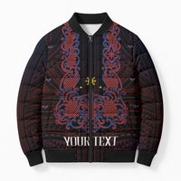 Personalised Philippines Barong Tagalog Freemasonry Bomber Puffer Jacket Filipino Masonic Polynesian Pattern