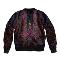 Personalised Philippines Barong Tagalog Freemasonry Sleeve Zip Bomber Jacket Filipino Masonic Polynesian Pattern