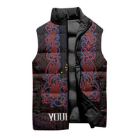 Personalised Philippines Barong Tagalog Freemasonry Sleeveless Puffer Jacket Filipino Masonic Polynesian Pattern