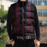 Personalised Philippines Barong Tagalog Freemasonry Sleeveless Puffer Jacket Filipino Masonic Polynesian Pattern