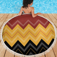 Kaokao Maori Tukutuku Inspired New Zealand Beach Blanket