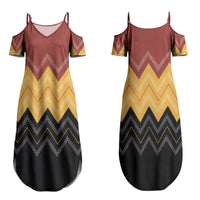 Kaokao Maori Tukutuku Inspired New Zealand Family Matching Summer Maxi Dress and Hawaiian Shirt
