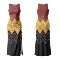 Kaokao Maori Tukutuku Inspired New Zealand Family Matching Tank Maxi Dress and Hawaiian Shirt