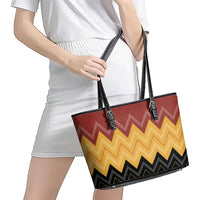 Kaokao Maori Tukutuku Inspired New Zealand Leather Tote Bag