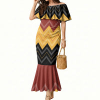 Kaokao Maori Tukutuku Inspired New Zealand Mermaid Dress