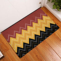Kaokao Maori Tukutuku Inspired New Zealand Rubber Doormat