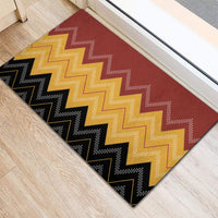 Kaokao Maori Tukutuku Inspired New Zealand Rubber Doormat