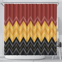 Kaokao Maori Tukutuku Inspired New Zealand Shower Curtain
