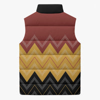 Kaokao Maori Tukutuku Inspired New Zealand Sleeveless Puffer Jacket