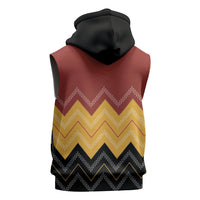Kaokao Maori Tukutuku Inspired New Zealand Sleeveless Zip Hoodie