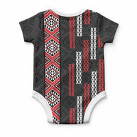 Roimata Toroa Maori Taniko Inspired New Zealand Baby Onesie