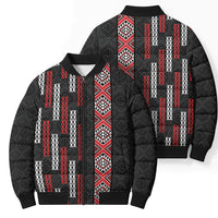 Roimata Toroa Maori Taniko Inspired New Zealand Bomber Puffer Jacket