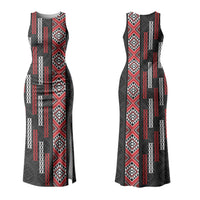 Roimata Toroa Maori Taniko Inspired New Zealand Couples Matching Tank Maxi Dress and Hawaiian Shirt