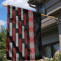 Roimata Toroa Maori Taniko Inspired New Zealand Garden Flag