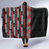 Roimata Toroa Maori Taniko Inspired New Zealand Hooded Blanket