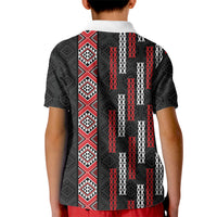 Roimata Toroa Maori Taniko Inspired New Zealand Kid Polo Shirt