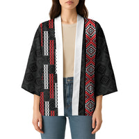 Roimata Toroa Maori Taniko Inspired New Zealand Kimono