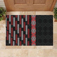Roimata Toroa Maori Taniko Inspired New Zealand Rubber Doormat