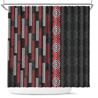 Roimata Toroa Maori Taniko Inspired New Zealand Shower Curtain