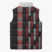 Roimata Toroa Maori Taniko Inspired New Zealand Sleeveless Puffer Jacket