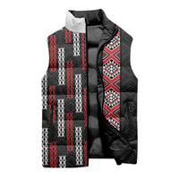 Roimata Toroa Maori Taniko Inspired New Zealand Sleeveless Puffer Jacket