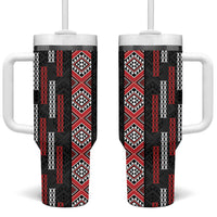 Roimata Toroa Maori Taniko Inspired New Zealand Tumbler With Handle