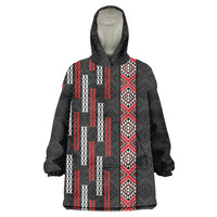 Roimata Toroa Maori Taniko Inspired New Zealand Wearable Blanket Hoodie