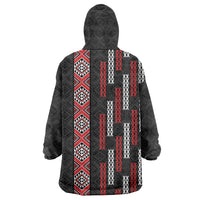 Roimata Toroa Maori Taniko Inspired New Zealand Wearable Blanket Hoodie