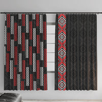 Roimata Toroa Maori Taniko Inspired New Zealand Window Curtain