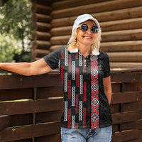 Roimata Toroa Maori Taniko Inspired New Zealand Women Polo Shirt