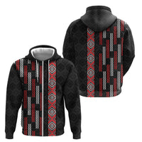 Roimata Toroa Maori Taniko Inspired New Zealand Zip Hoodie