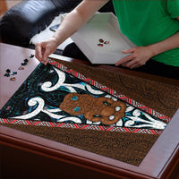 New Zealand Whakairo Puzzle Tiki Maori Carving Taniko Motifs