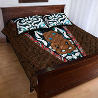 New Zealand Whakairo Quilt Bed Set Tiki Maori Carving Taniko Motifs