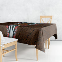 New Zealand Whakairo Tablecloth Tiki Maori Carving Taniko Motifs