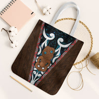 New Zealand Whakairo Tote Bag Tiki Maori Carving Taniko Motifs