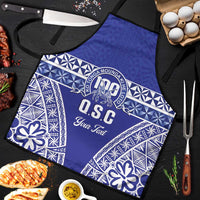 Personalised Queen Salote College Apron Kolisi Fefine 100th Anniversary Kupesi Blue - Polynesian Pride