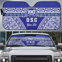 Personalised Queen Salote College Auto Sun Shade Kolisi Fefine 100th Anniversary Kupesi Blue - Polynesian Pride