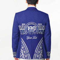 Personalised Queen Salote College Blazer Kolisi Fefine 100th Anniversary Kupesi Blue - Polynesian Pride