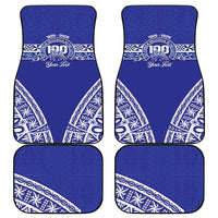 Personalised Queen Salote College Car Mats Kolisi Fefine 100th Anniversary Kupesi Blue - Polynesian Pride
