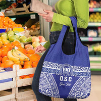 Personalised Queen Salote College Grocery Bag Kolisi Fefine 100th Anniversary Kupesi Blue - Polynesian Pride