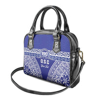 Personalised Queen Salote College Shoulder Handbag Kolisi Fefine 100th Anniversary Kupesi Blue - Polynesian Pride
