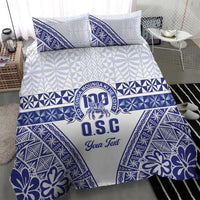 Personalised Queen Salote College Bedding Set Kolisi Fefine 100th Anniversary Kupesi White - Polynesian Pride