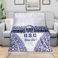 Personalised Queen Salote College Blanket Kolisi Fefine 100th Anniversary Kupesi White - Polynesian Pride