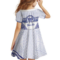 Personalised Queen Salote College Family Matching Off Shoulder Maxi Dress and Hawaiian Shirt Kolisi Fefine 100th Anniversary Kupesi White - Polynesian Pride