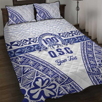 Personalised Queen Salote College Quilt Bed Set Kolisi Fefine 100th Anniversary Kupesi White - Polynesian Pride